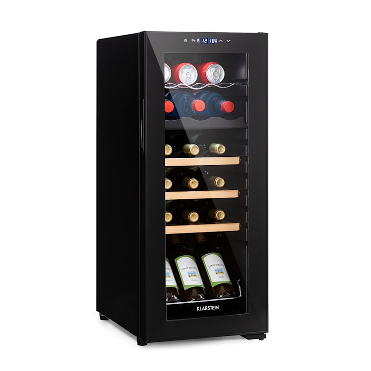 Bovella 18 Duo+, dvoj-zónová chladnička na víno, 50l, 18 fl., sklenené dvierka