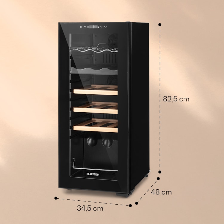 Bovella 18 Duo+, dvoj-zónová chladnička na víno, 50l, 18 fl., sklenené dvierka