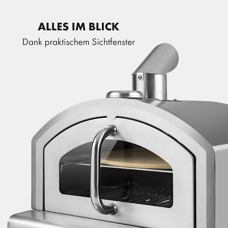 Pizzaiolo Neo Gas-Pizzaofen inkl. Pizzastein Thermometer Edelstahl