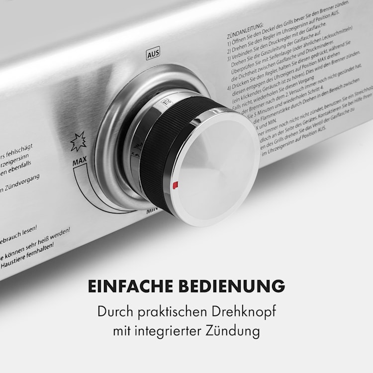 Pizzaiolo Neo Gas-Pizzaofen inkl. Pizzastein Thermometer Edelstahl