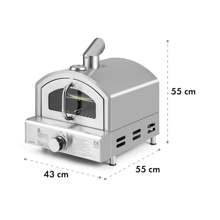 Pizzaiolo Neo Gas-Pizzaofen inkl. Pizzastein Thermometer Edelstahl