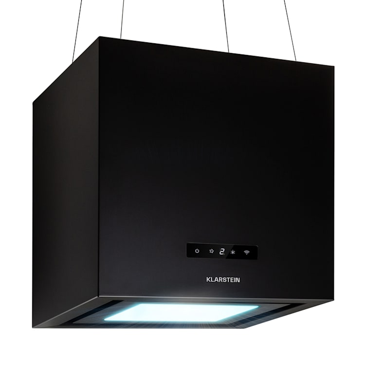 Kronleuchter Smart, digestor, 40 cm, ostrovčekový, 595 m³/h, ovládánie cez aplikáciu, LED panel, čierna Čierna