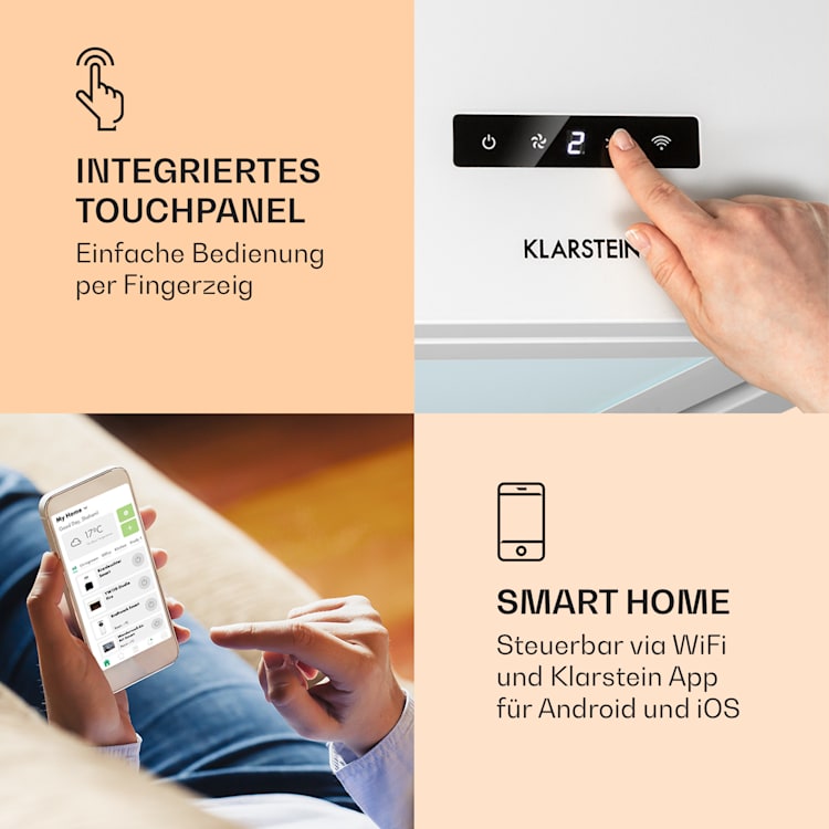 Kronleuchter Smart Inselabzugshaube 595m³/h App-Steuerung LED-Panel Weiß