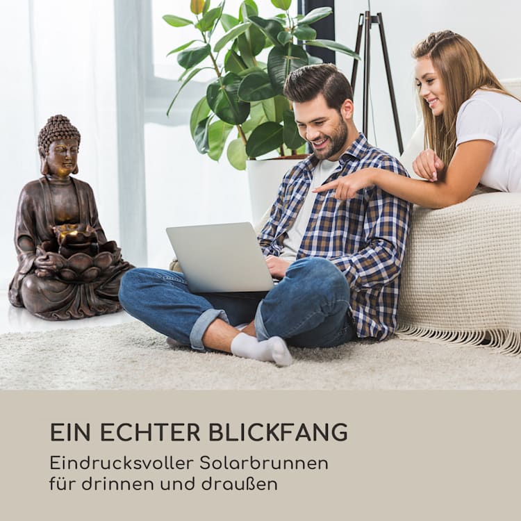 Dharma Solarbrunnen LED 48 x 72 x 41 cm (BxHxT) Polyresin