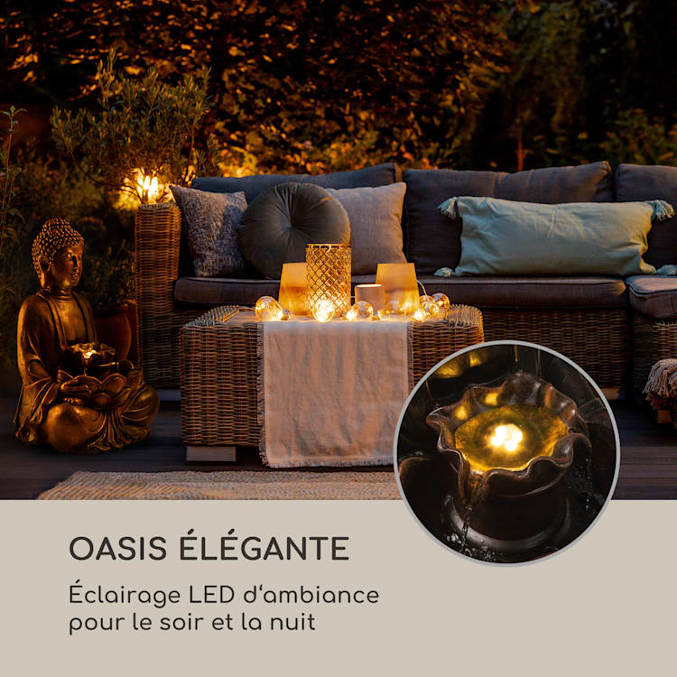 Dharma Fontaine solaire LED 48 x 72 x 41 cm (WxHxD) Polyresin