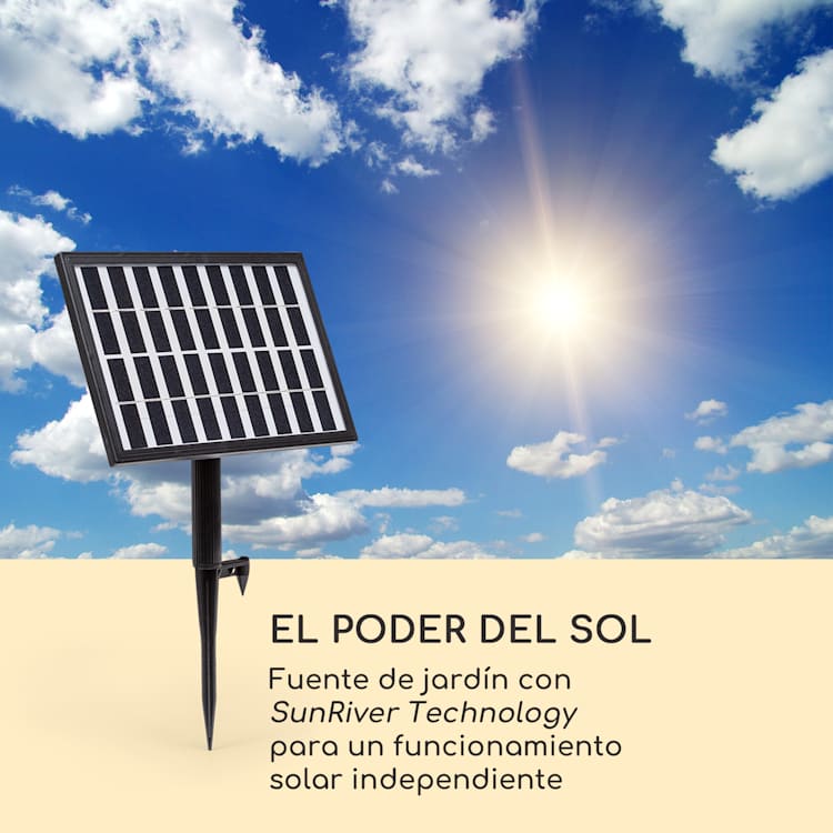 Fuente solar Fez LED 34 x 76 x 36 cm (ancho x alto x fondo) poliresina