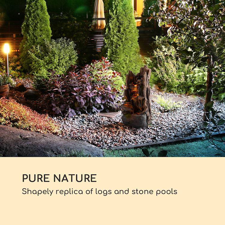 Magic Tree, fântână solară, iluminat cu LED, poliresină