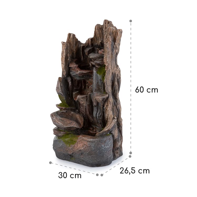 Magic Tree, fântână solară, iluminat cu LED, poliresină