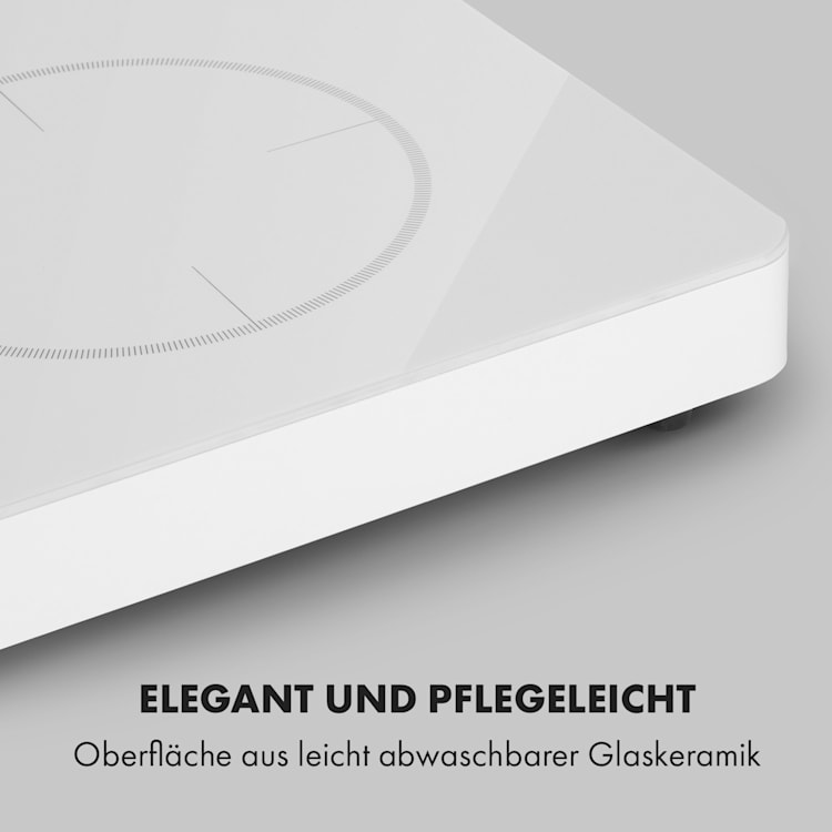 FutureChef Doppel-Induktionskochplatte 3000Watt 2 Kochfelder Weiß