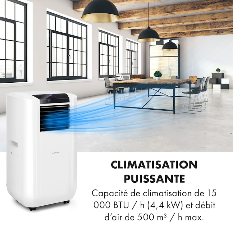 Max Breeze Smart climatiseur mobile 15000 BTU/h (4,4 kW) EEC A Blanc