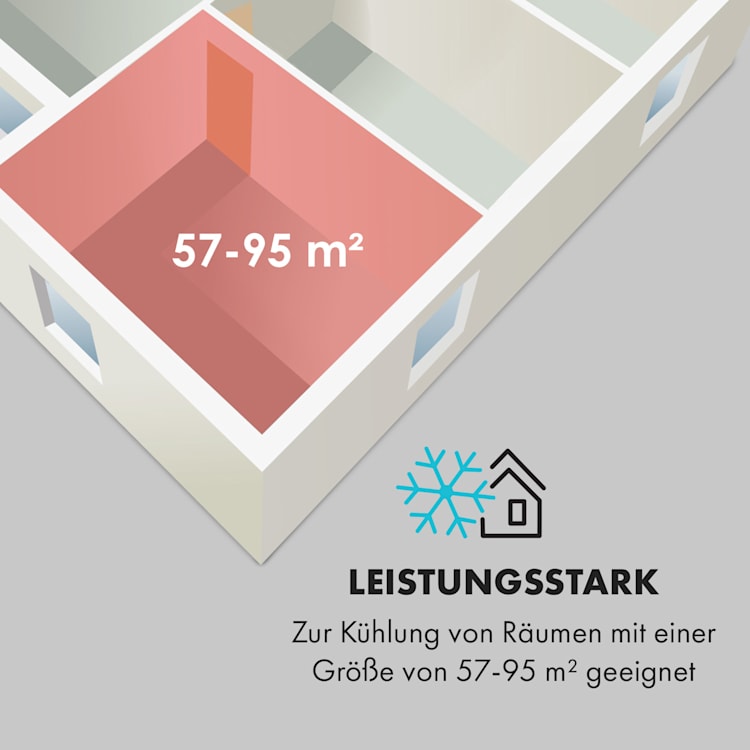 Max Breeze Smart mobile Klimaanlage 15000 BTU/h (4,4 kW) EEC A 15.000 BTU | Schwarz