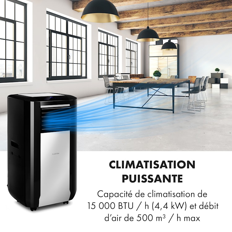 Max Breeze Smart climatiseur mobile 15000 BTU/h (4,4 kW) EEC A Noir