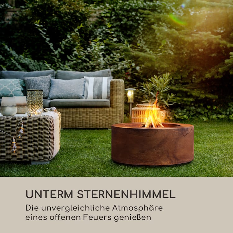 Desert Rust Round Feuerschale Pflanzschale Stahl Ø 60 cm Rost-Optik Rund