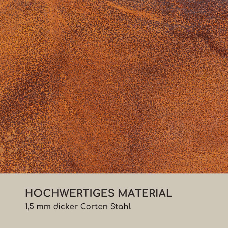 Desert Rust Round Feuerschale Pflanzschale Stahl Ø 60 cm Rost-Optik Rund