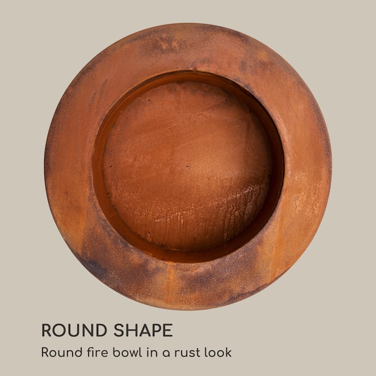 Desert Rust Round, ulkotulisija, kasviastia, teräs, Ø 60 cm, ruostejäljitelmä pyöreä