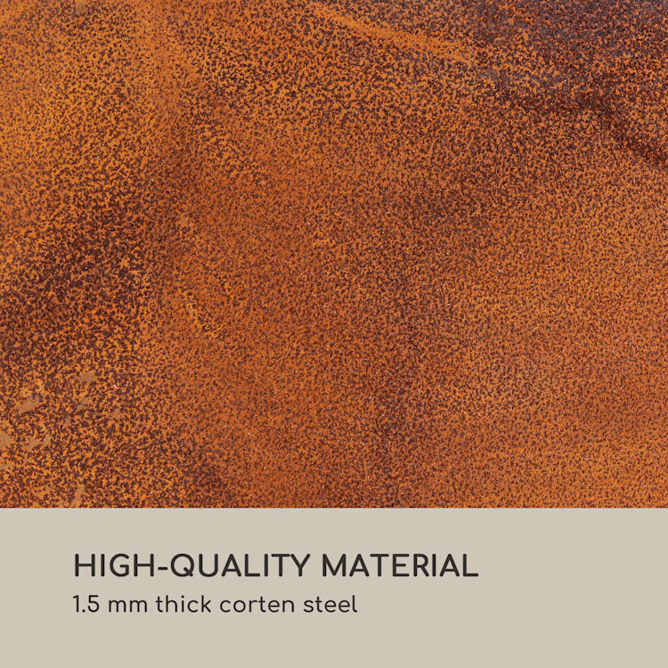 Desert Rust Round, ulkotulisija, kasviastia, teräs, Ø 60 cm, ruostejäljitelmä pyöreä