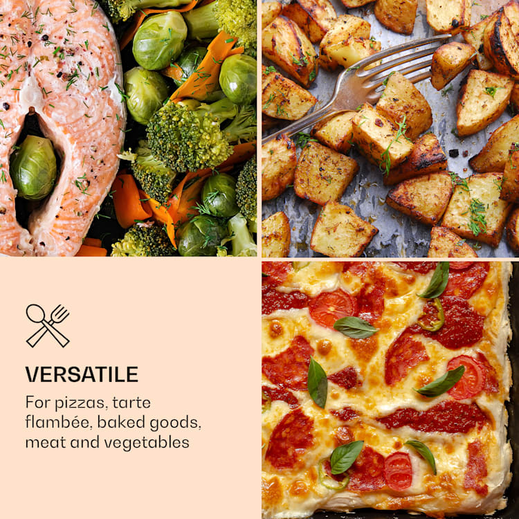 Diavolo, pellet pizzasütő, pizzakővel, hőmérővel, rozsdamentes acélból Kék