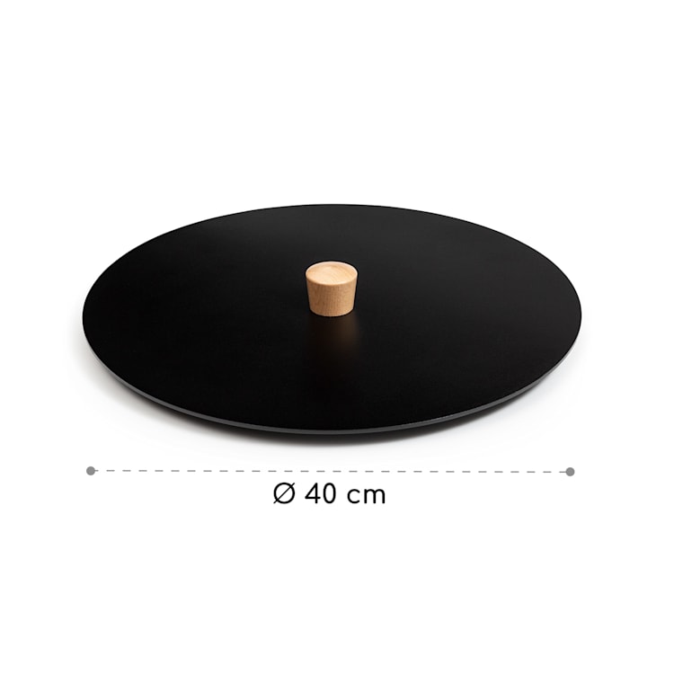 Firebowl Savage Lid, kryt na ohnisko, 40 cm, oceľ, drevené držadlo