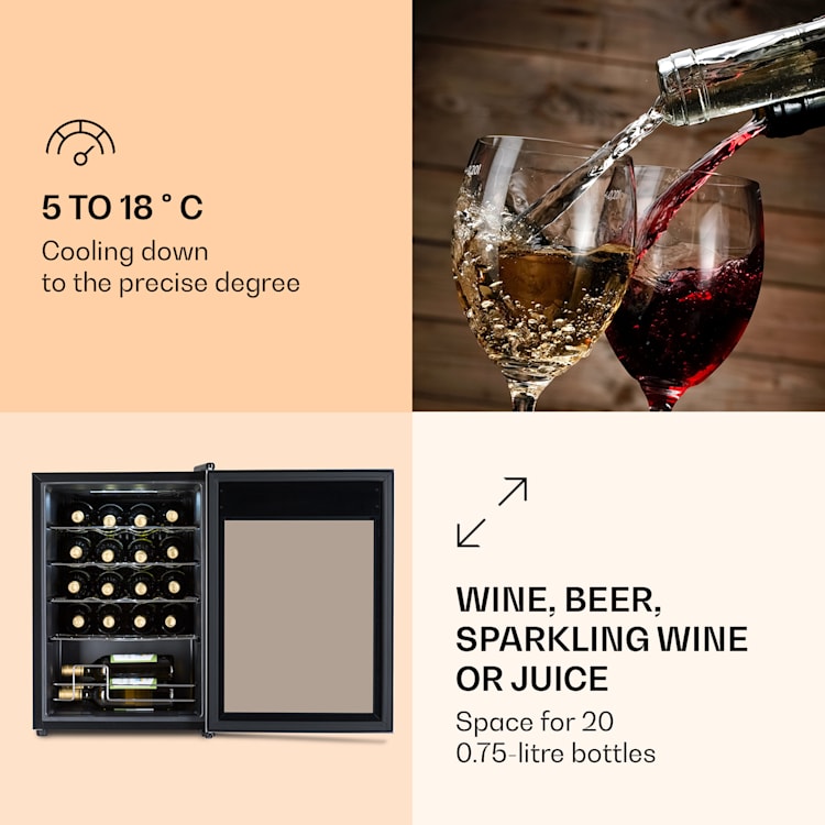 Ultimo 20 Uno, vinotéka, 53 l, 131 W, 5–18 °C, dotykové ovládání 1 chladící zóna | 20_bottles