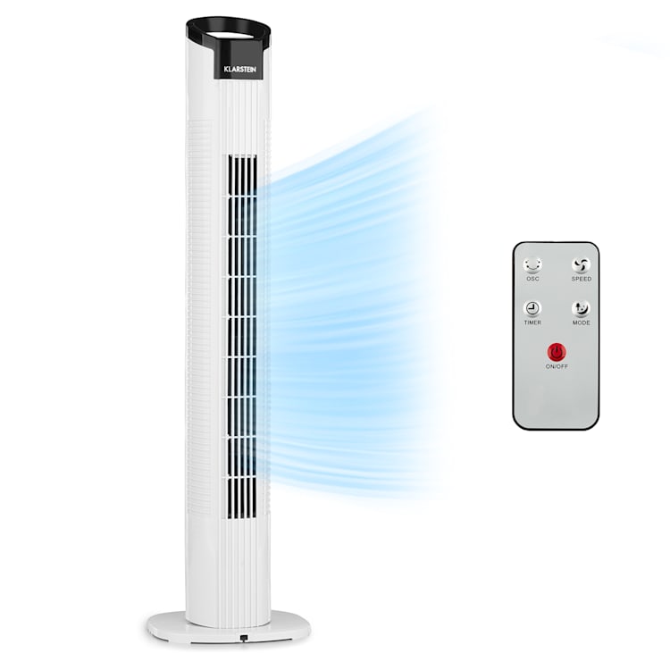 Mana Peak, stĺpový ventilátor, 3 úrovne, 3 režimy, 50 W Biela
