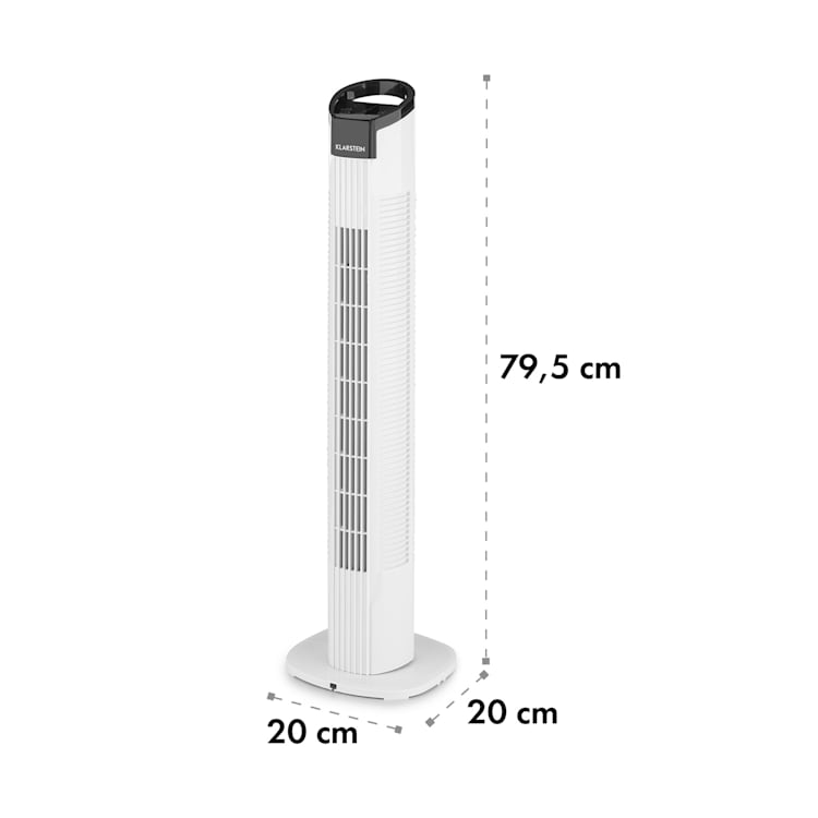 Mana Peak, stĺpový ventilátor, 3 úrovne, 3 režimy, 50 W Biela
