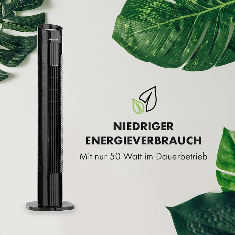 Mana Peak Säulenventilator 3 Stufen 3 Modi 50 W Schwarz