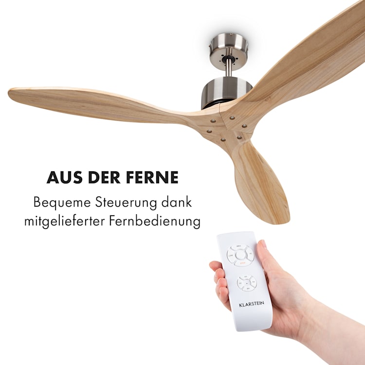 Santa Elena Deckenventilator 52" 9.060m³/h 3 Echtholzflügel