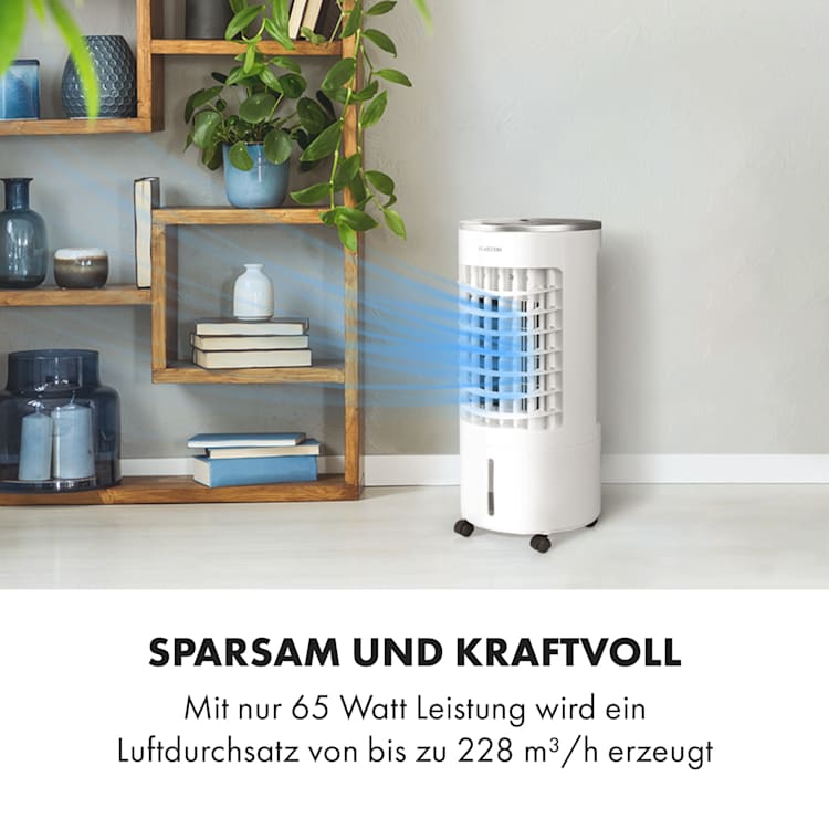 Skypillar 3-in-1 Luftkühler Ventilator Luftbefeuchter Tank 5L Fernbedienung Touch-Panel Weiß