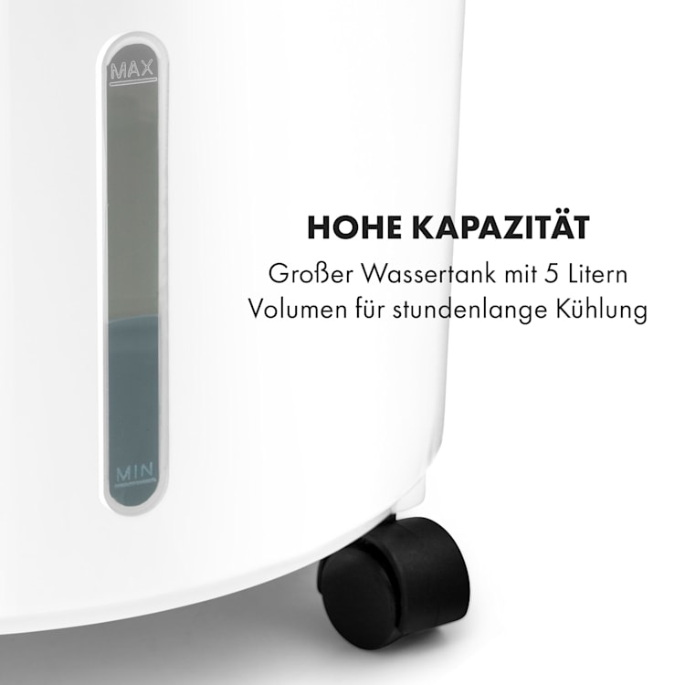 Skypillar 3-in-1 Luftkühler Ventilator Luftbefeuchter Tank 5L Fernbedienung Touch-Panel Weiß