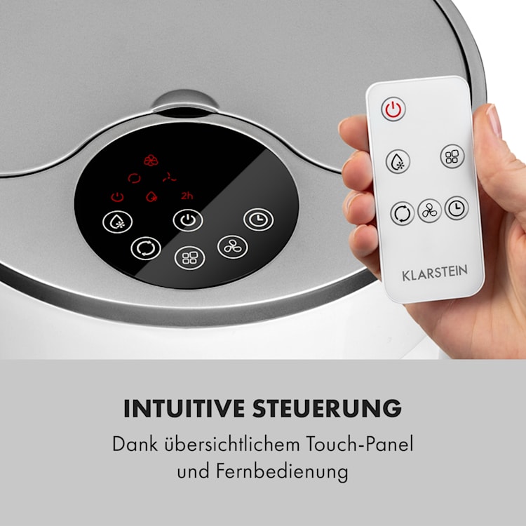 Skypillar 3-in-1 Luftkühler Ventilator Luftbefeuchter Tank 5L Fernbedienung Touch-Panel Weiß