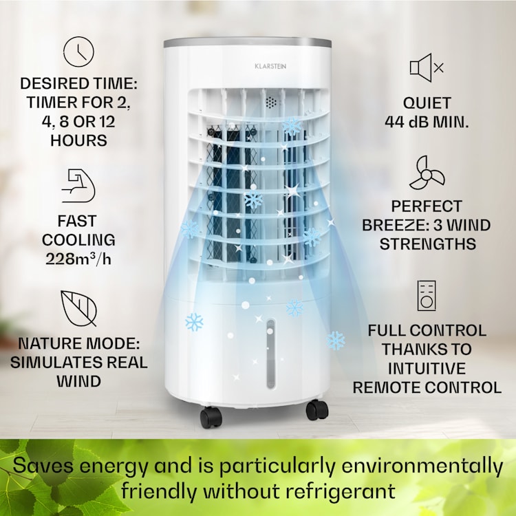 Skypillar, răcitor de aer 3 în 1, ventilator, umidificator, rezervor, 5 l, telecomandă