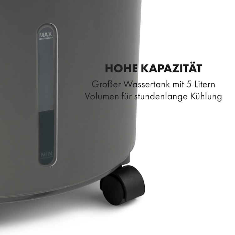 Skypillar 3-in-1 Luftkühler Ventilator Luftbefeuchter Tank 5L Fernbedienung Touch-Panel Dunkelgrau