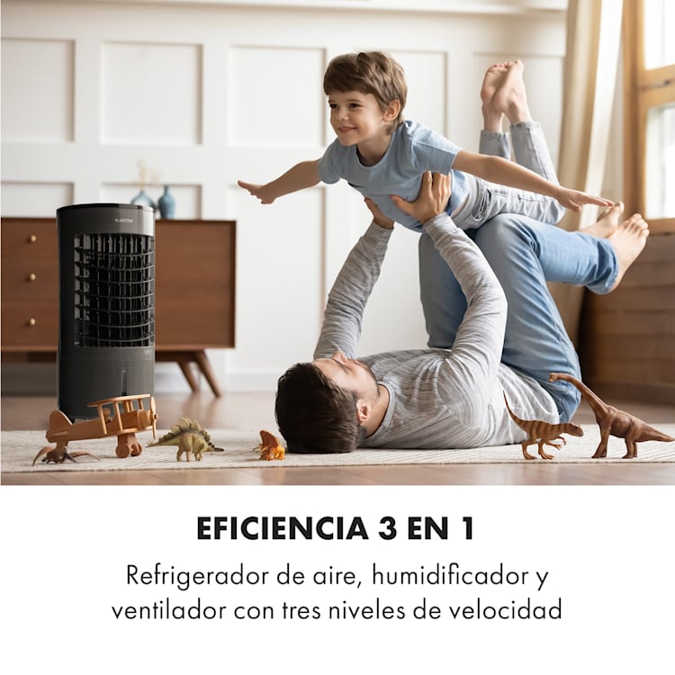 Skypillar Climatizador evaporativo 3 en 1 Humidificador Depósito 5L Control remoto Panel táctil Gris Marengo