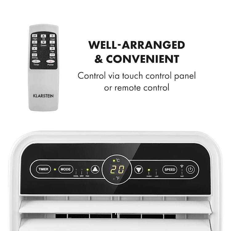 Metrobreeze New York 7k climatiseur mobile 7000 BTU/2,1 kW CEE A télécommande
