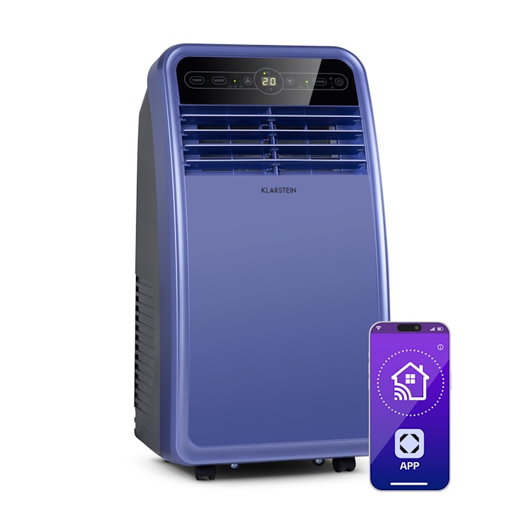 Metrobreeze New York Smart 7k, aer condiționat portabil, 7000 BTU / 2,1 kW, clasa energetică A, telecomandă 7.000 BTU | Violet închis