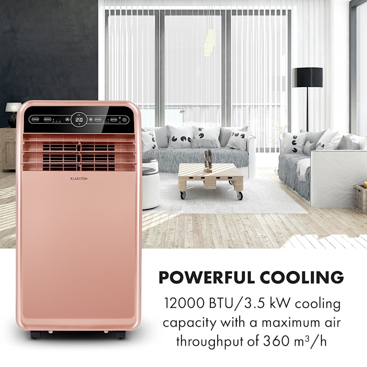 Metrobreeze New York Smart 12k mobil luftkonditionering 12000 BTU/3,5 kW EK A fjärrkontroll roséguld 12.000 BTU | Roséguld