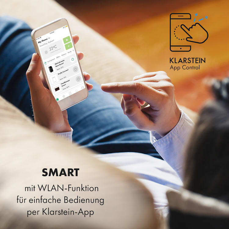 Metrobreeze Rom Smart mobile Klimaanlage 10.000 BTU 3 kW Fernbedienung Schwarz