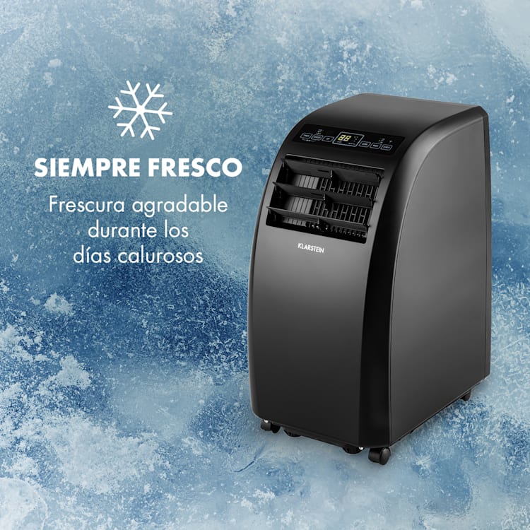 Acondicionador de aire móvil Metrobreeze Rom Smart 10.000 BTU / 3,0 kW Control remoto EEC A+ Negro