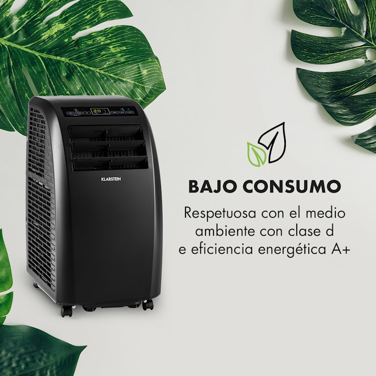 Acondicionador de aire móvil Metrobreeze Rom Smart 10.000 BTU / 3,0 kW Control remoto EEC A+ Negro
