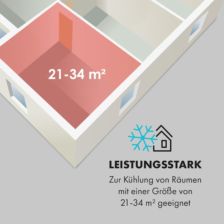 Pure Blizzard Smart 7k mobile Klimaanlage 7000BTU/2,1 kW Fernbedienung 7.000 BTU | Schwarz