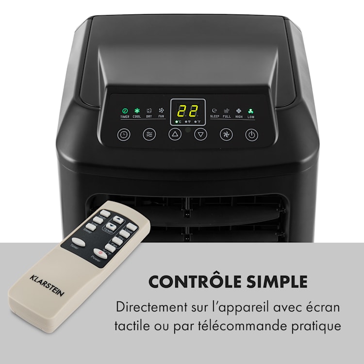 Climatiseur mobile Pure Blizzard Smart 7k 7000 BTU/2,1 kW EEC A Télécommande 7.000 BTU | Noir