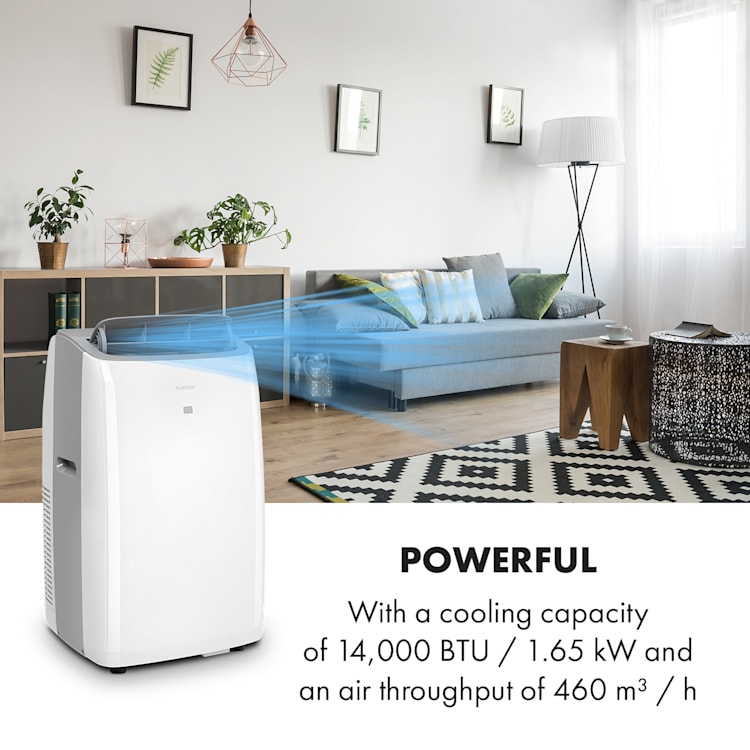 Grandbreeze Pro 14K, aer condiționat portabil 3 în 1, 460 m³ / h, 14.000 BTU / 1,65 kW Alb