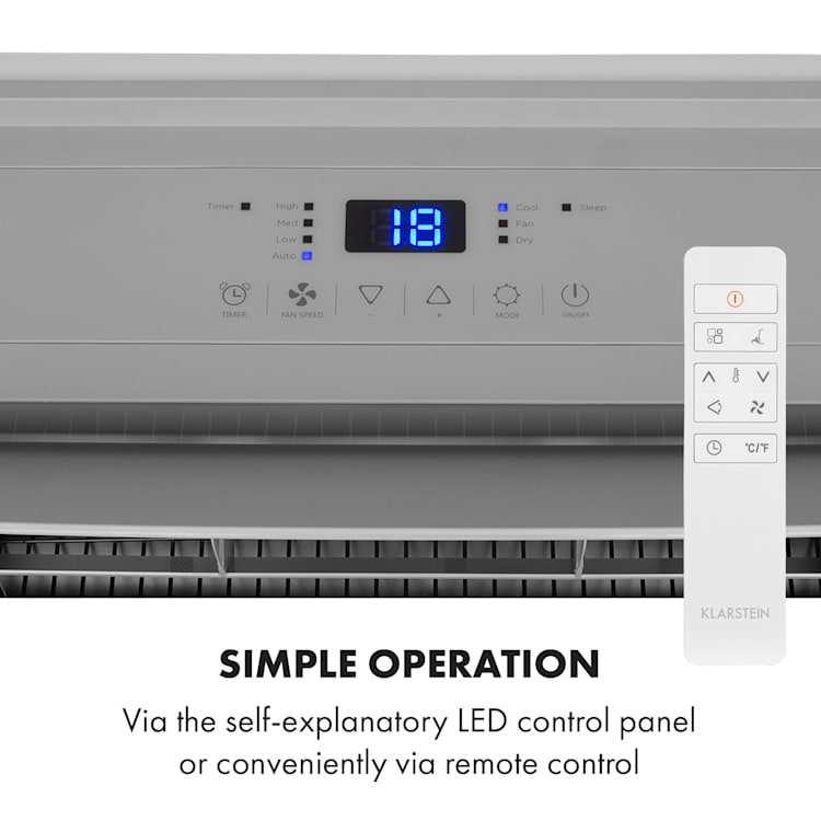 Grandbreeze Pro 14K, aer condiționat portabil 3 în 1, 460 m³ / h, 14.000 BTU / 1,65 kW Alb