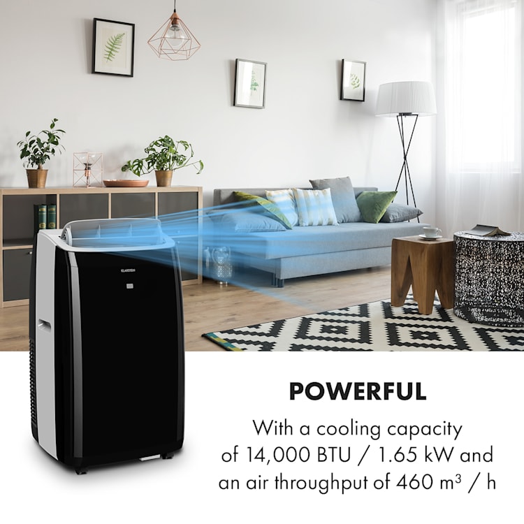 Grandbreeze Pro 14K, 3 az 1-ben klíma, 460 m³/ó, 14.000 BTU/1,65 kW 14000 BTU | Fekete