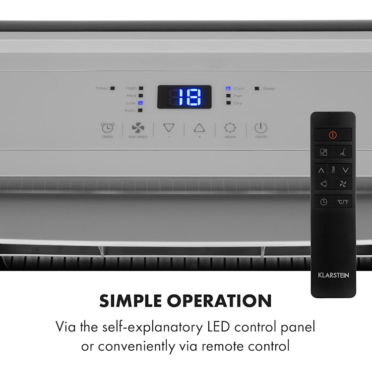 Grandbreeze Pro 14K, 3 az 1-ben klíma, 460 m³/ó, 14.000 BTU/1,65 kW 14000 BTU | Fekete