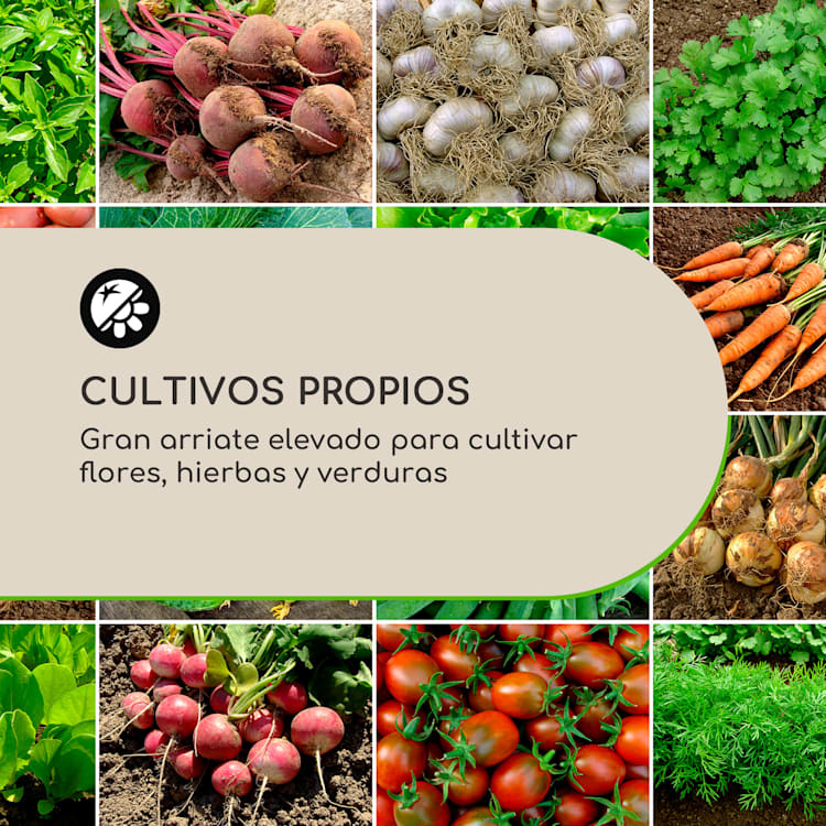 High Grow Straight huerto elevado 180 x 60 x 90 cm 970 l acero galvanizado