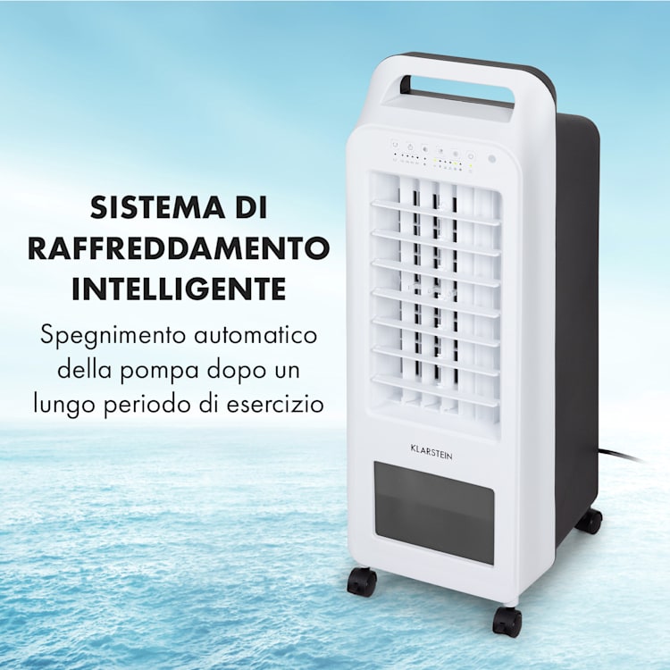 Cooler Rush, Ventilatore, Raffreddatore Evaporativo, Telecomando, 2 Piastre Eutettiche, 5,5L, 45W