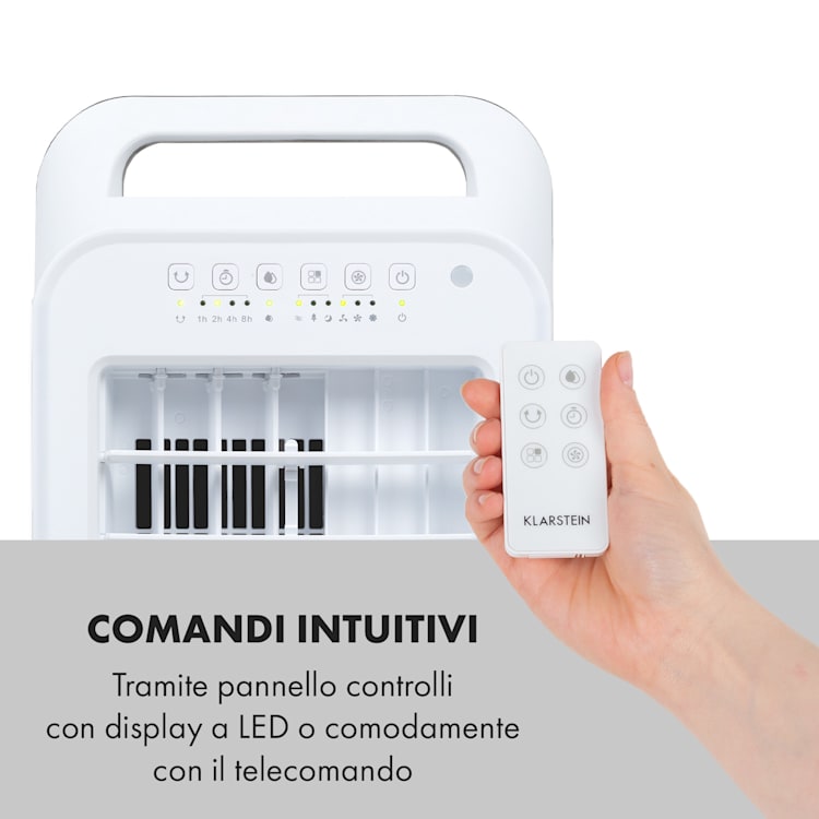 Cooler Rush, Ventilatore, Raffreddatore Evaporativo, Telecomando, 2 Piastre Eutettiche, 5,5L, 45W