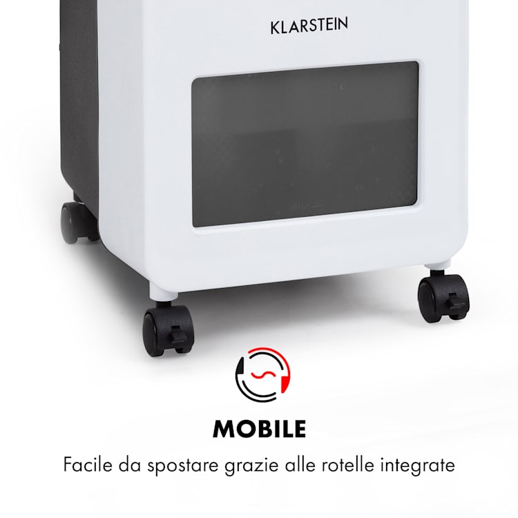 Cooler Rush, Ventilatore, Raffreddatore Evaporativo, Telecomando, 2 Piastre Eutettiche, 5,5L, 45W