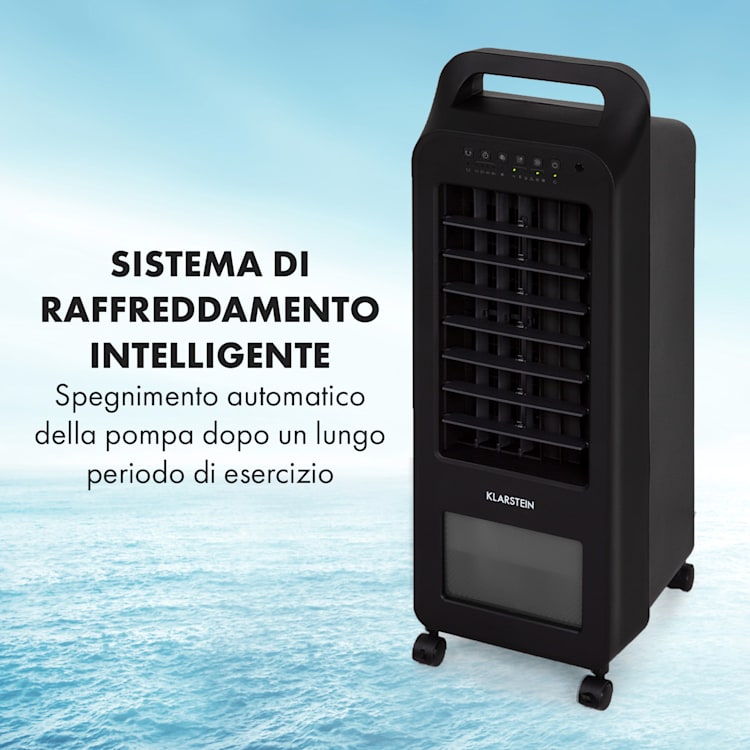 Cooler Rush, Ventilatore, Raffreddatore Evaporativo, Telecomando, 2 Piastre Eutettiche, 5,5L, 45W